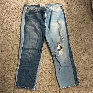 Two-Tone Distressed Jeans by Revice